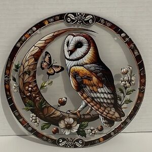 Suncatcher Acrylic Brown Owl Decorative Home Cabin Decor Wildlife
